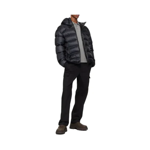 Logo-Patch Hooded Padded Jacket