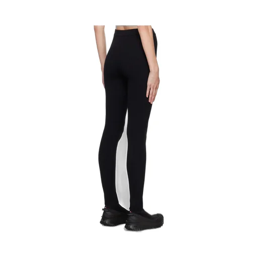 Logo Patch Ribbed Leggings