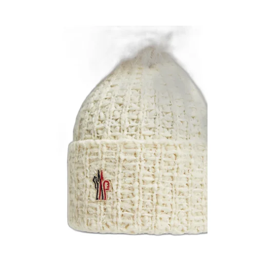 Logo Embroidered Pompom Beanie