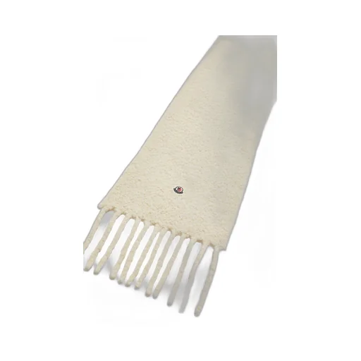 Logo Patch Brushed Fringed Scarf