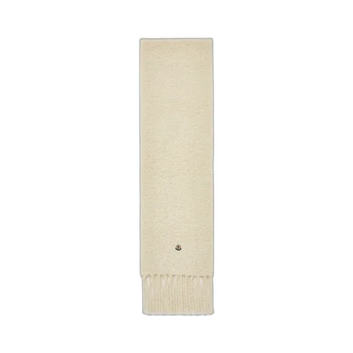 Logo Patch Brushed Fringed Scarf