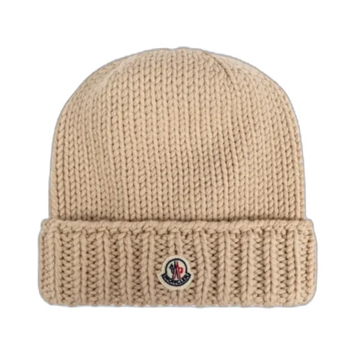Logo Patch Ribbed Beanie