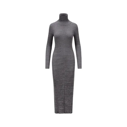 Polo Neck Midi Dress