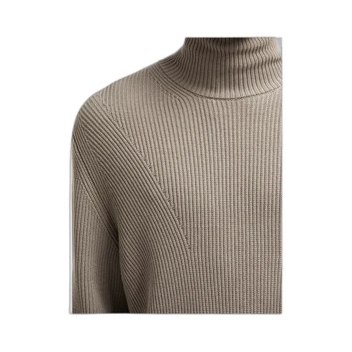 Logo Patch Turtleneck Knit Jumper
