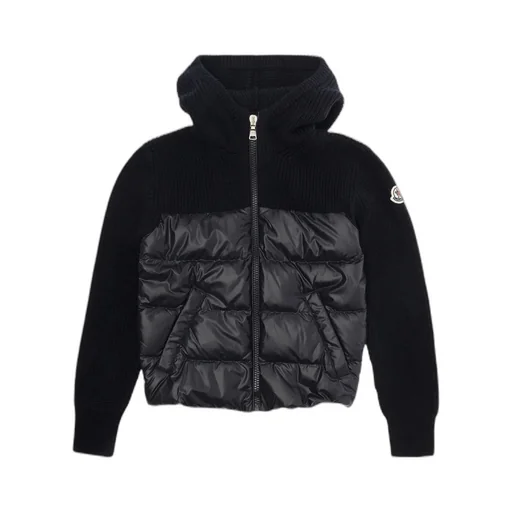 Padded Wool Zip-Up Hoodie