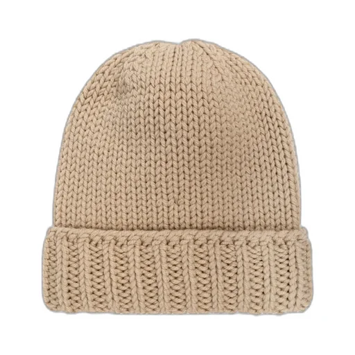 Logo Patch Ribbed Beanie