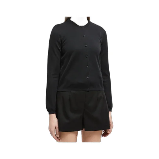 Embroidered Logo Button-Up Cardigan