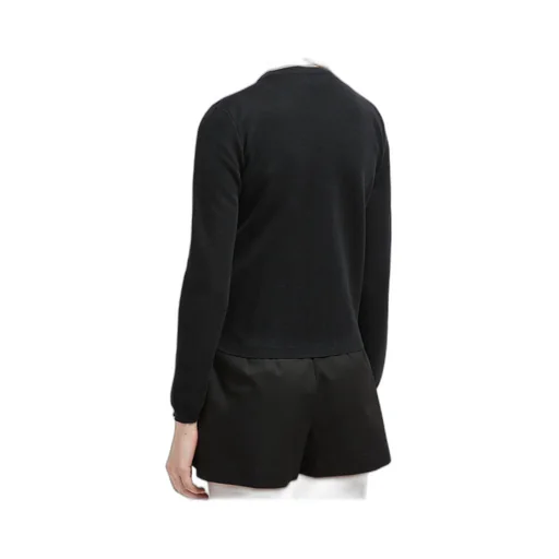 Embroidered Logo Button-Up Cardigan