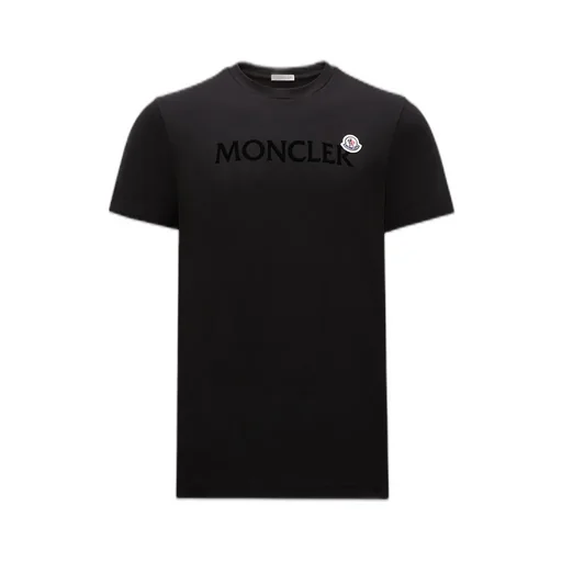 Flocked Logo Crewneck T-Shirt