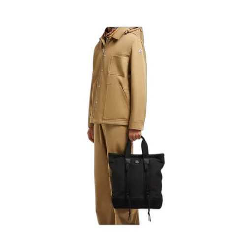 Logo Patch Drawstring Tote Bag