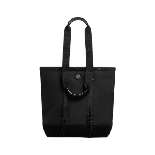 Logo Patch Drawstring Tote Bag
