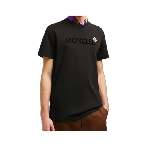 Flocked Logo Crewneck T-Shirt