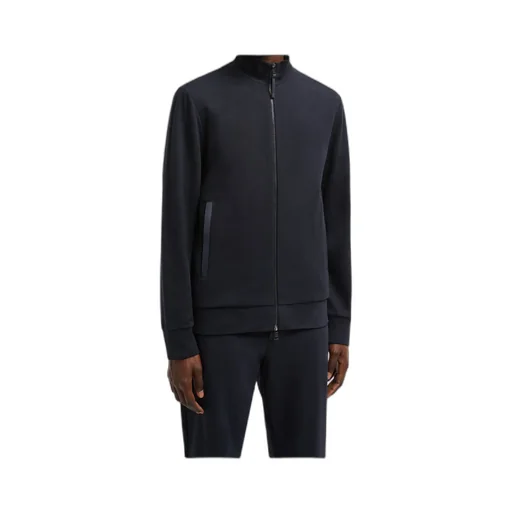 Suede-Trimmed Cotton & Cashmere Sweatshirt