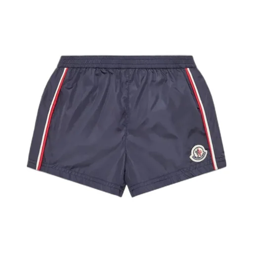 Tricolor-Trimmed Swim Shorts