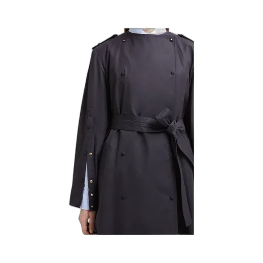 Belted Button-Up Coat