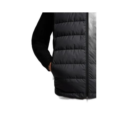 High-Neck Quilted Cardigan