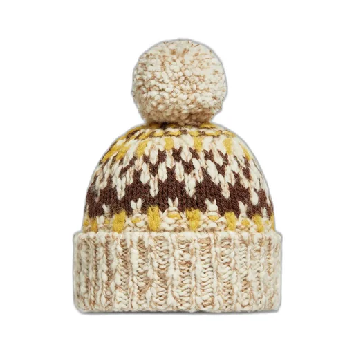 Woll Blend Jacquard Beanie With Pom Pom
