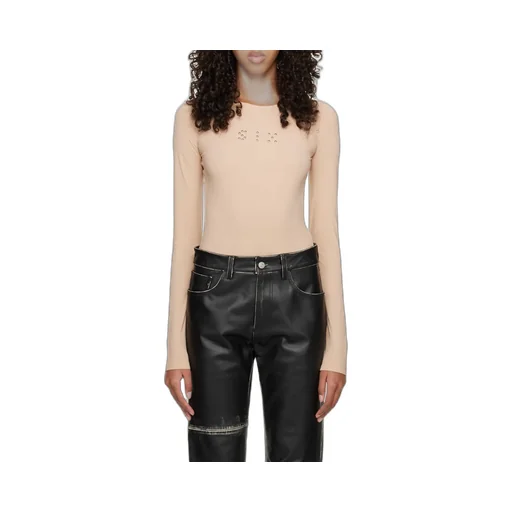 Stud-Embellished Long-Sleeved Body