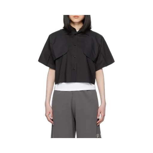 Wide-Sleeved Cropped Shirt