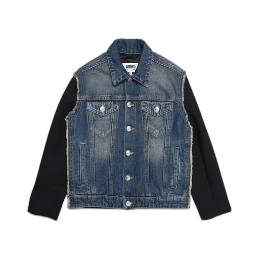 Panelled Long-Sleeve Denim Jacket
