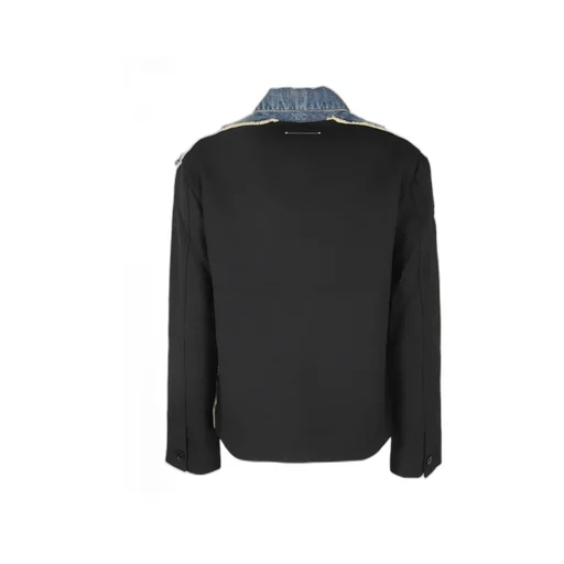 Panelled Long-Sleeve Denim Jacket