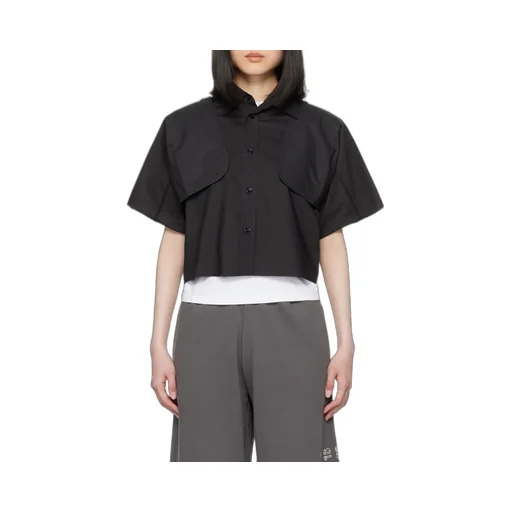Wide-Sleeved Cropped Shirt