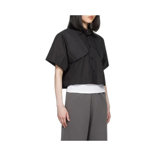 Wide-Sleeved Cropped Shirt