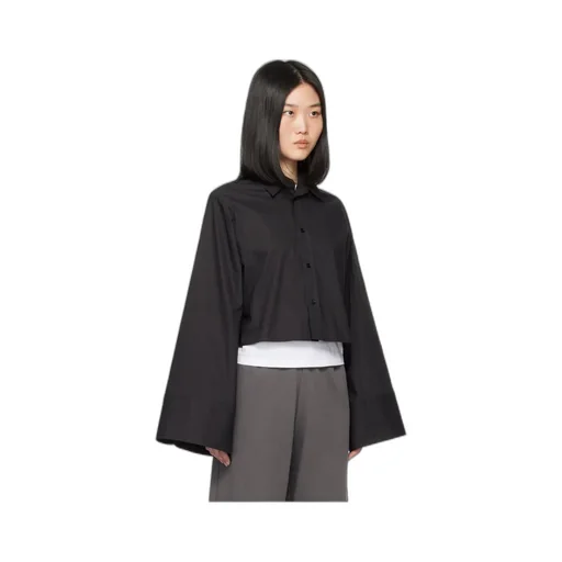 Wide-Sleeved Cropped Shirt