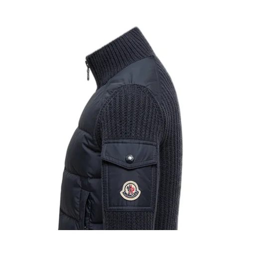Padded Zip-Up Cardigan