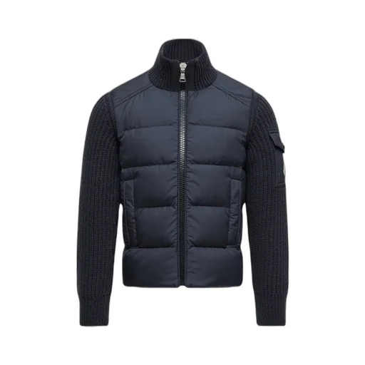 Padded Zip-Up Cardigan