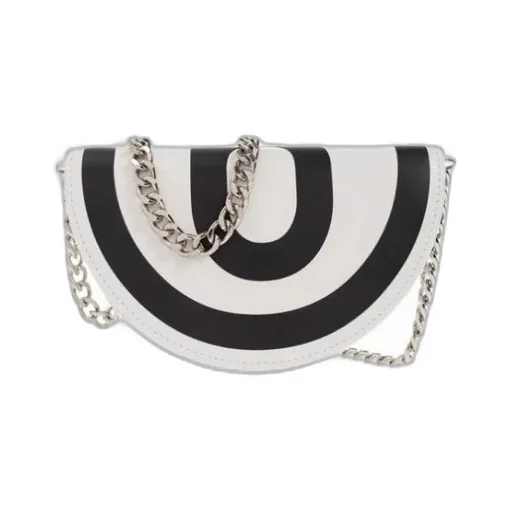 Logo Printed Foldover Top Crossbody Bag