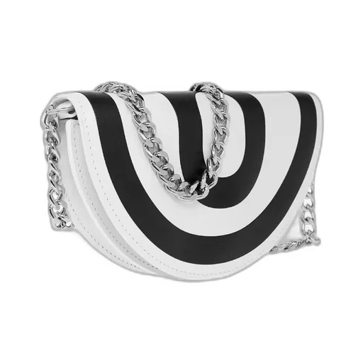 Logo Printed Foldover Top Crossbody Bag