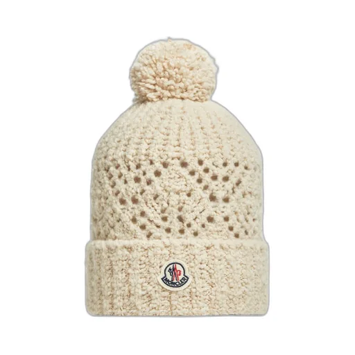 Wool Blend Beanie With Pom Pom