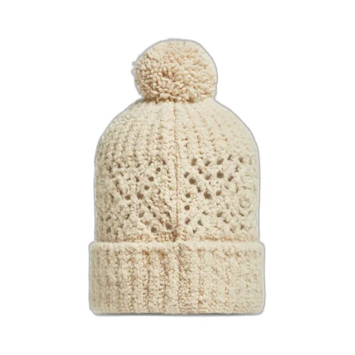 Wool Blend Beanie With Pom Pom