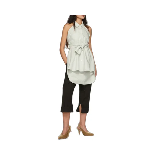 Slit-Detail Cropped Trousers