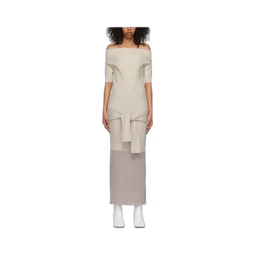 Spliced Off-The-Shoulder Dress