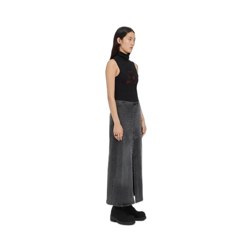 Long Denim Skirt