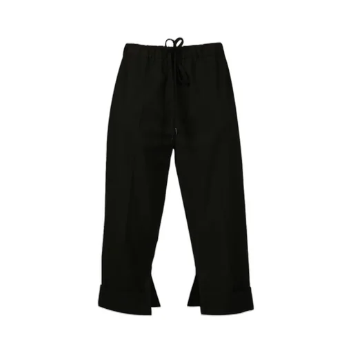 Slit-Detail Cropped Trousers