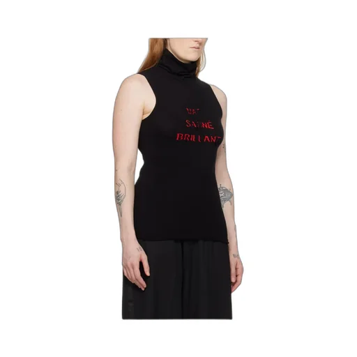 High-Neck Sleeveless Top