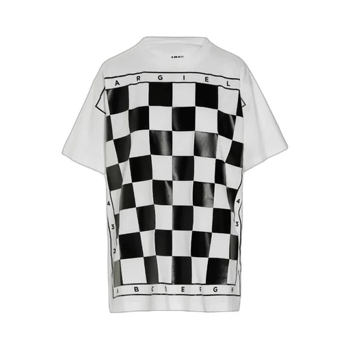 Checked Crewneck T-Shirt
