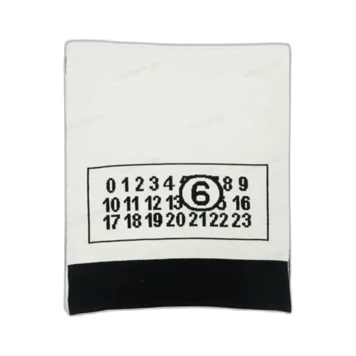 Logo-Intarsia Knitted Scarf