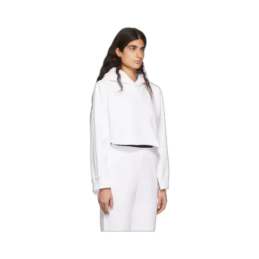 Cut-Out Sleeve Cropped Hoodie