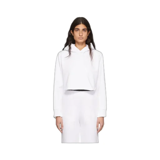 Cut-Out Sleeve Cropped Hoodie