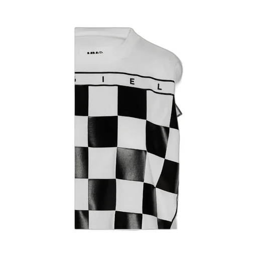 Checked Crewneck T-Shirt