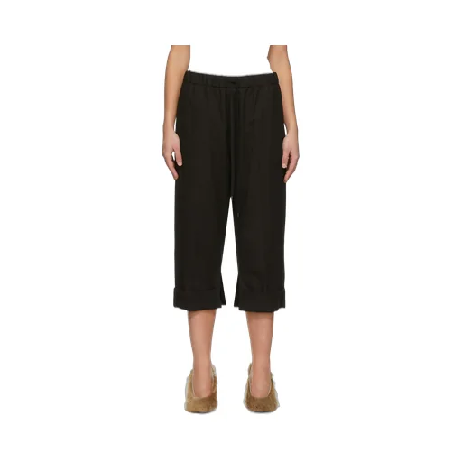 Slit-Detail Cropped Trousers