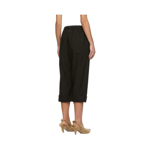 Slit-Detail Cropped Trousers