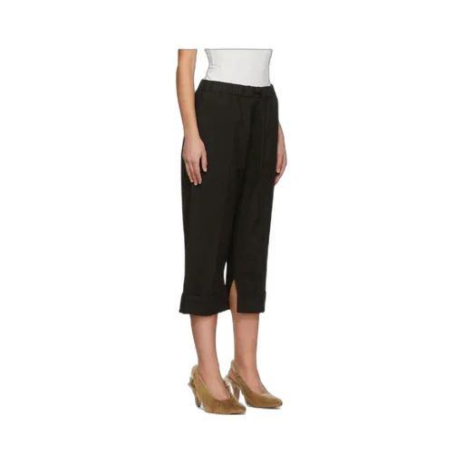 Slit-Detail Cropped Trousers