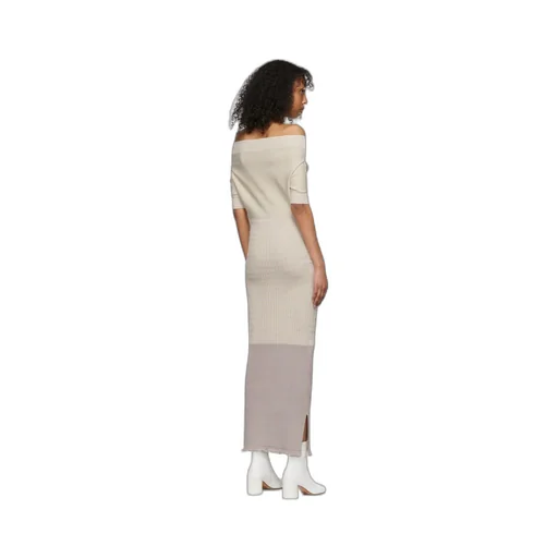 Spliced Off-The-Shoulder Dress