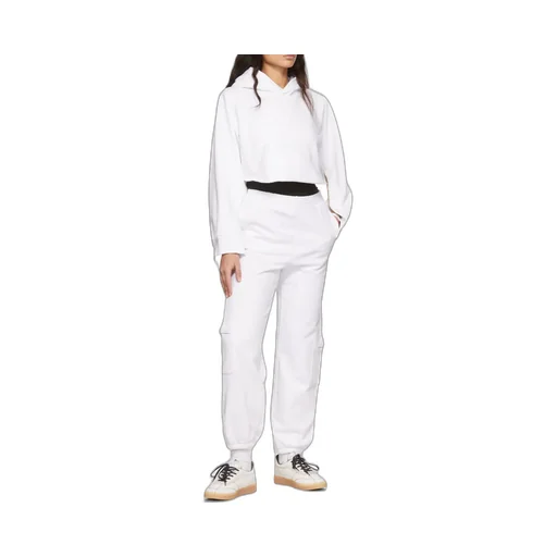 Cut-Out Sleeve Cropped Hoodie