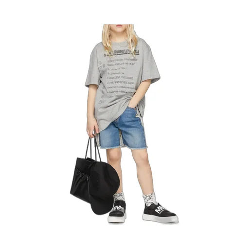 Two-Tone Denim Shorts